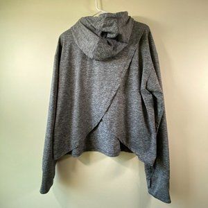 Gap GapFit Women's Brushed Tech Jersey w/Thumbholes + Scalloped Back, Size Large